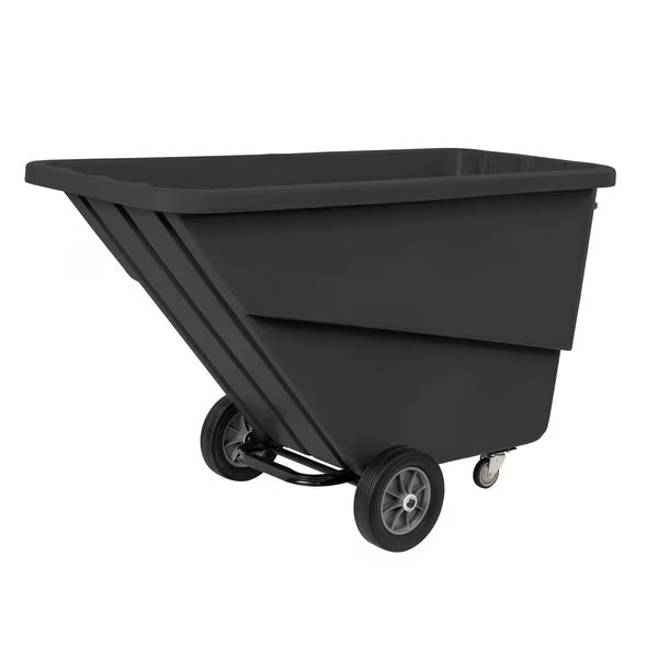 Large Utility Tilt Truck, 1 Cubic Yard, Black, R&B Wire Products, Mfr#: TILT-LRG/BLK